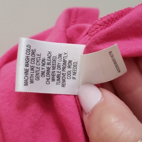 Elle Barbie pink ruffle scoop neck summer tank top, women's size small. - Picture 4 of 5